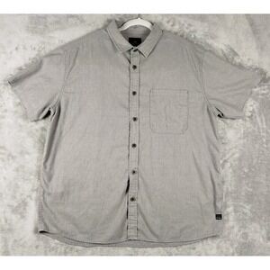 Sitka Gear Gray Button Shirt Mens‎ Medium Hemp Blend Outerwear Short Sleeve